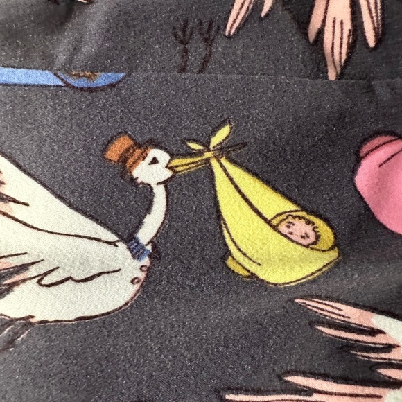 LuLaRoe Baby Shower Stork Pregnancy Announcement Leggings Plus Size 1X T&C - Picture 4 of 11